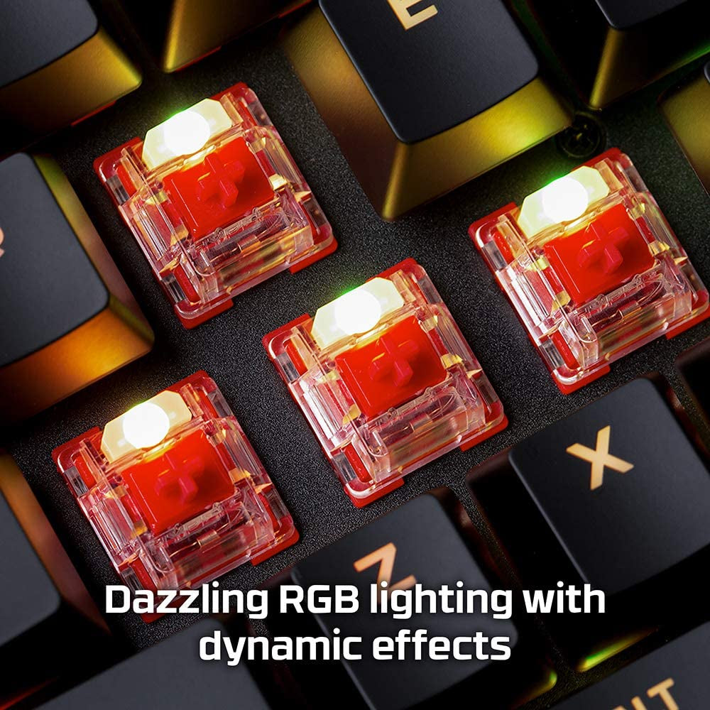 Alloy Origins - Mechanical Gaming Keyboard, Software-Controlled Light & Macro Customization, Compact Form Factor, RGB LED Backlit - Linear  Red Switch (Black)