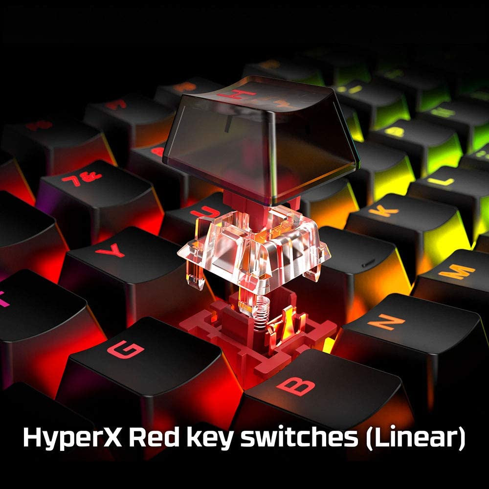 Alloy Origins - Mechanical Gaming Keyboard, Software-Controlled Light & Macro Customization, Compact Form Factor, RGB LED Backlit - Linear  Red Switch (Black)